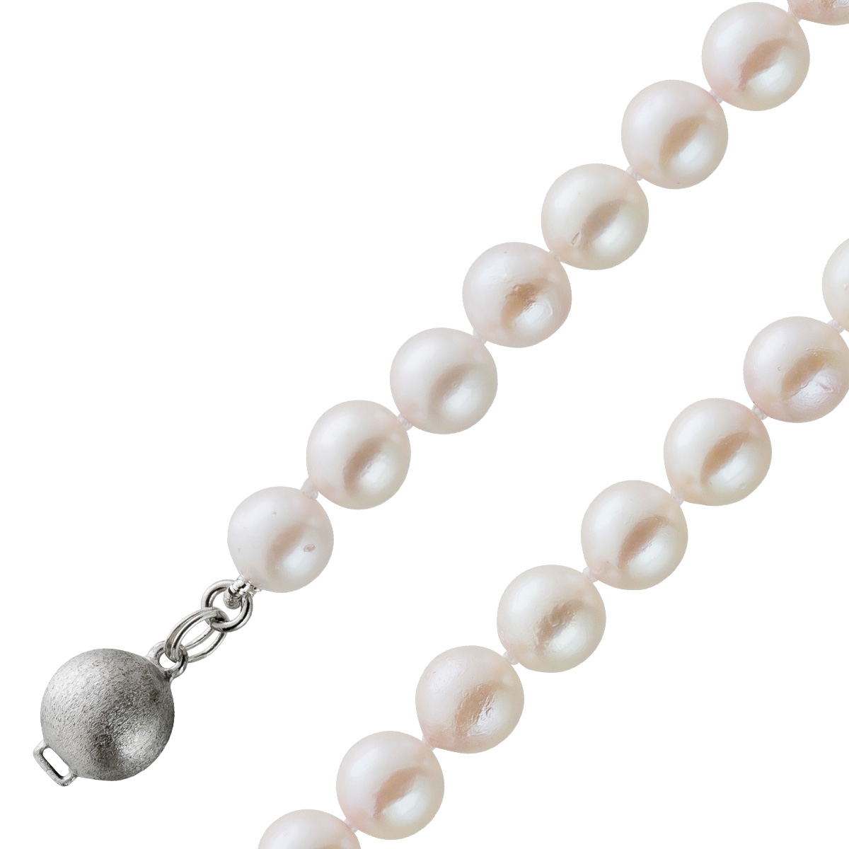 Japanische Akoyaperlenkette 7mm 53cm Kugelschließe 40