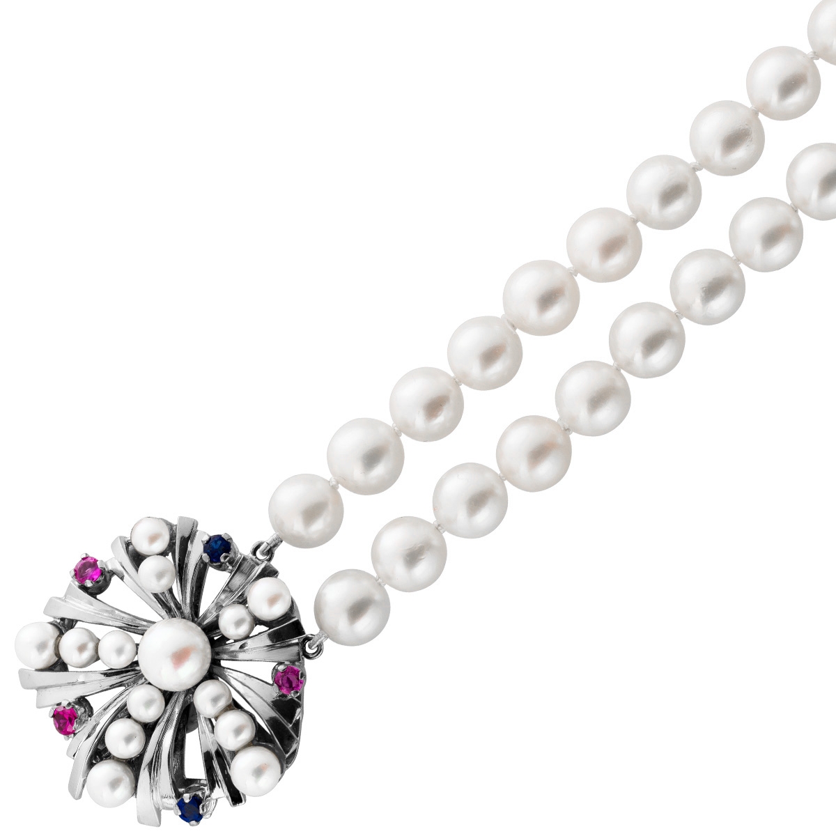 japanische Akoyaperlenkette 7mm 50cm Weißgold 585 50