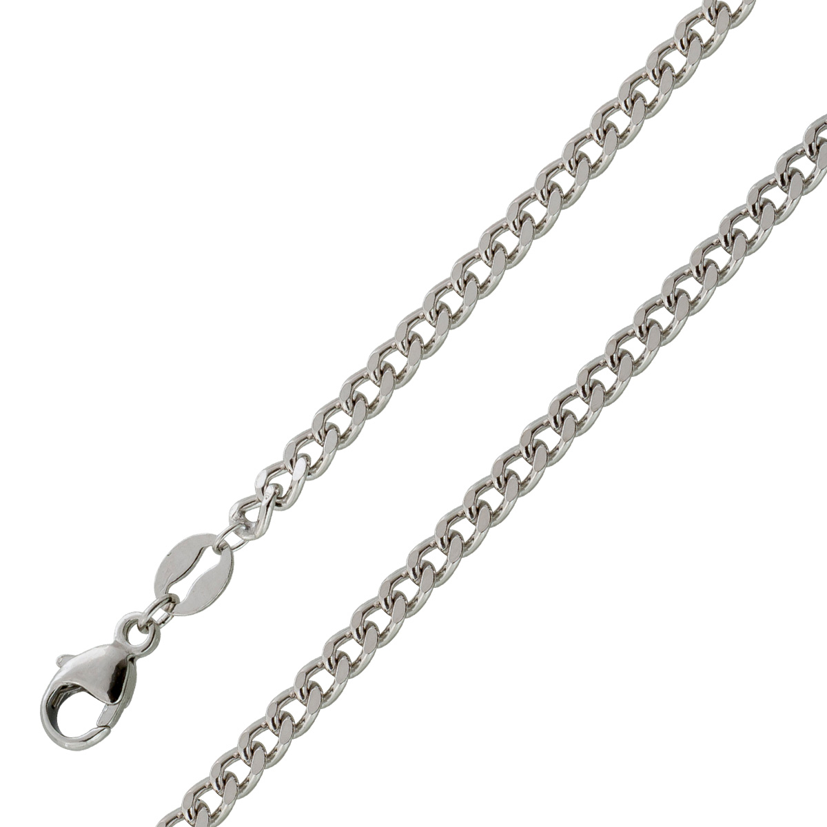 Panzerkette Platin 950 poliert 2,7mm breit Cuban Link massiv 60