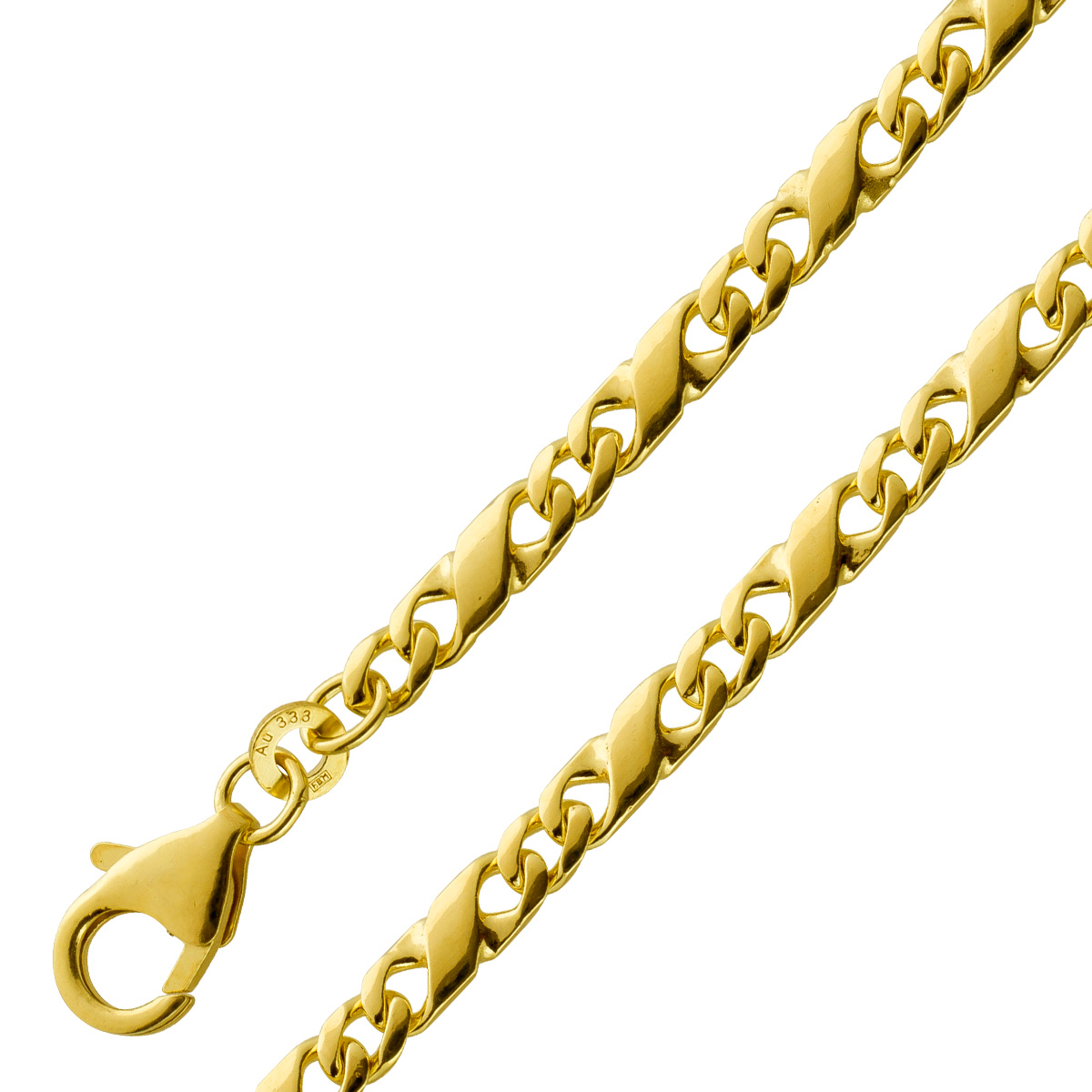 Dollar Armband 3,7mm Gelbgold 333 8 Karat massiv 21