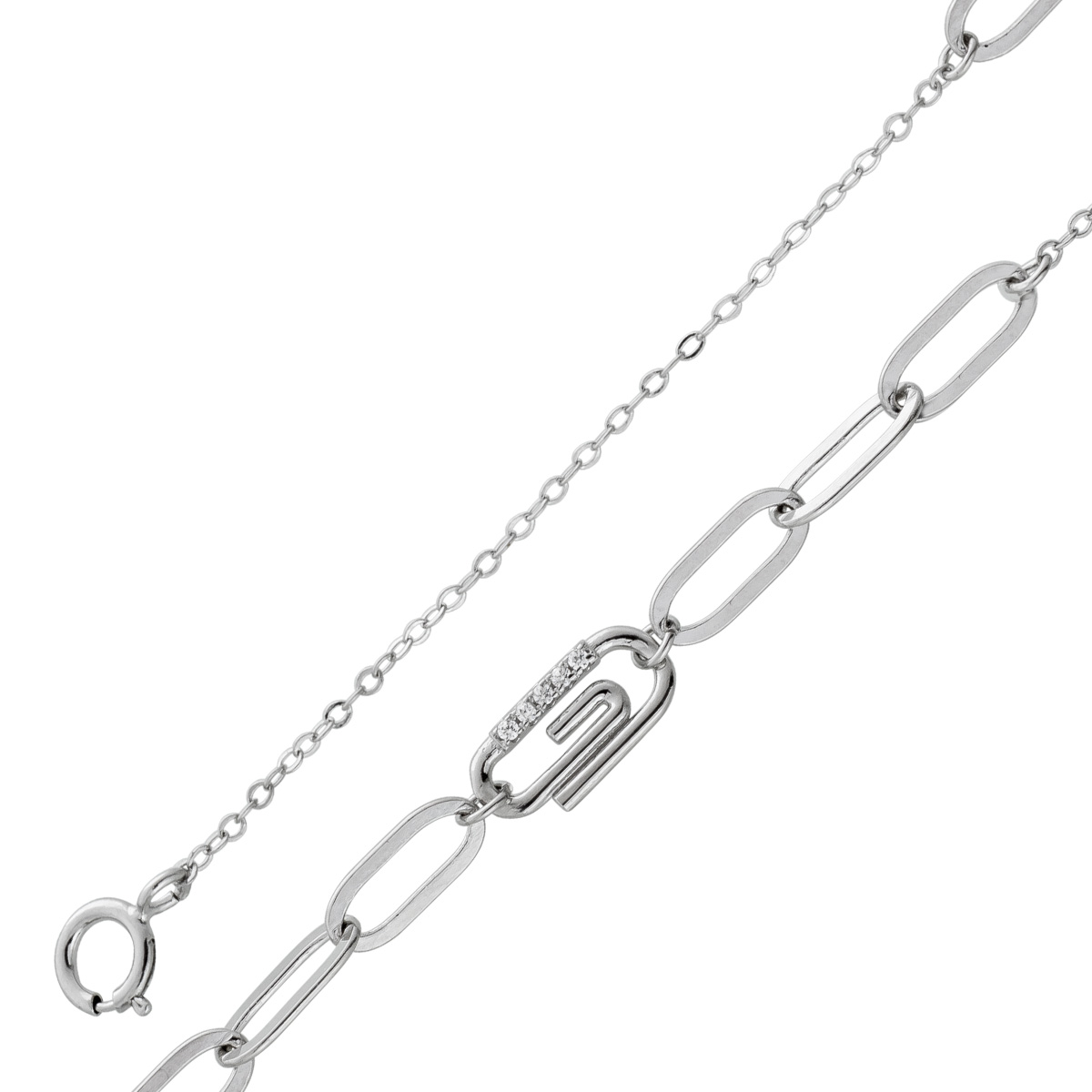 Armaband Silber 925 weißen Zirkonia Krappengefasst 18