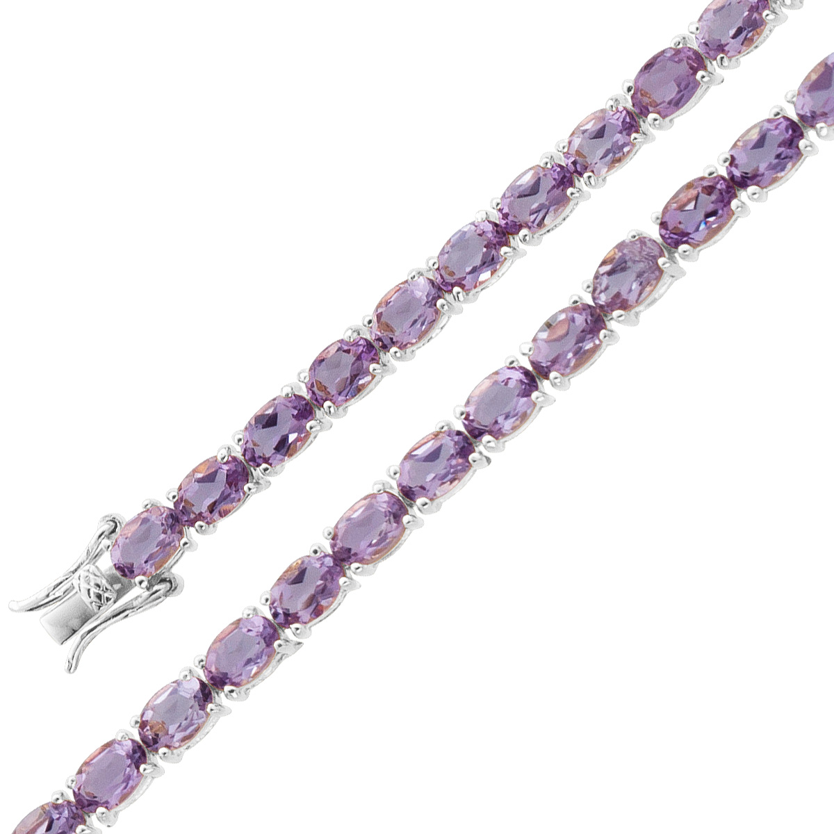 Armband Silber 925 violett lila Amethyst Edelsteine 21