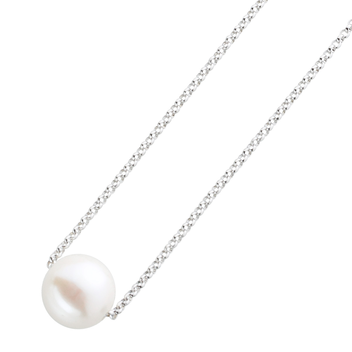 Erbskette Silber 925 weiße Süsswasserzuchtperle 10,6mm 42