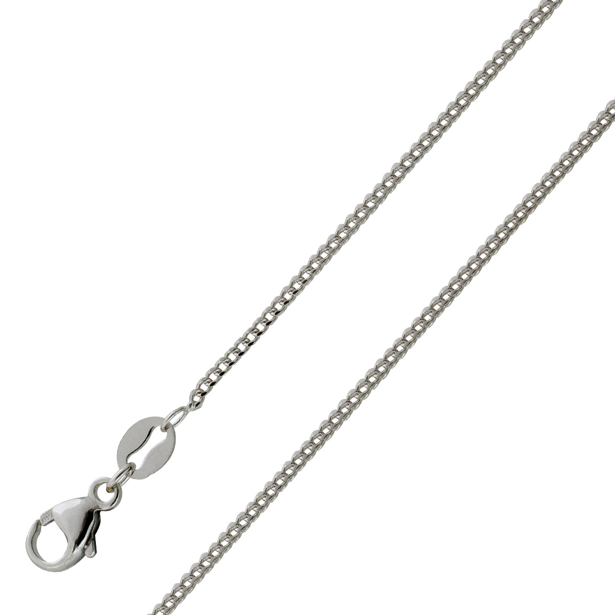 Platin Franco Kette Fuchsschwanz 950 massiv 1,2mm 50