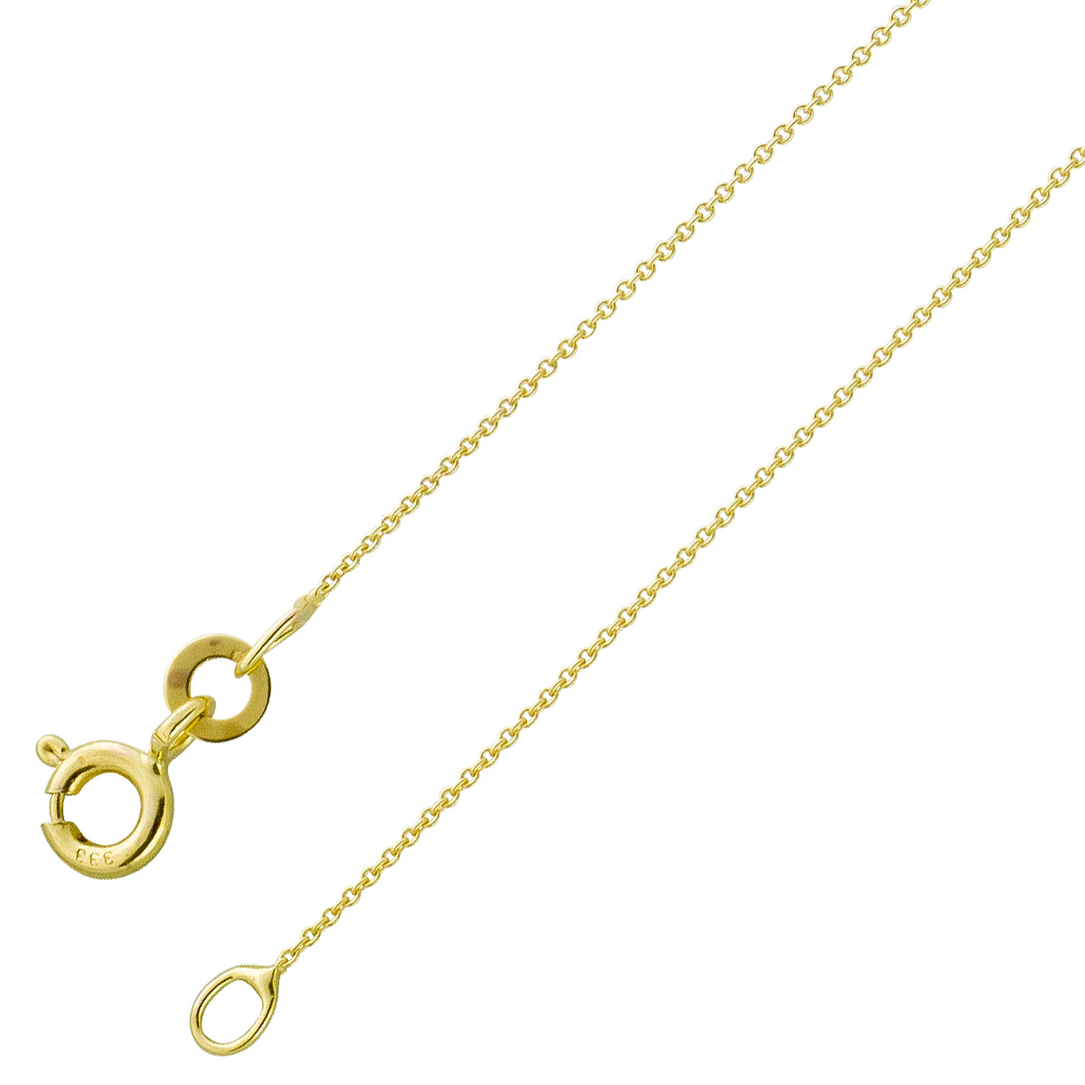 Ankerkette 0,5mm Gelbgold 333 8 Karat massiv poliert 45